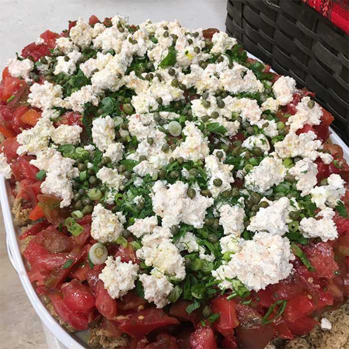 Cretan Dakos Tomato Salad
