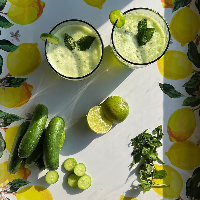 Mocktail: Quick Snack Cucumber Frozen Mojito